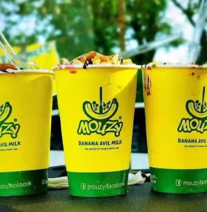 Mouzy branded Banana Avil Milk cups today
